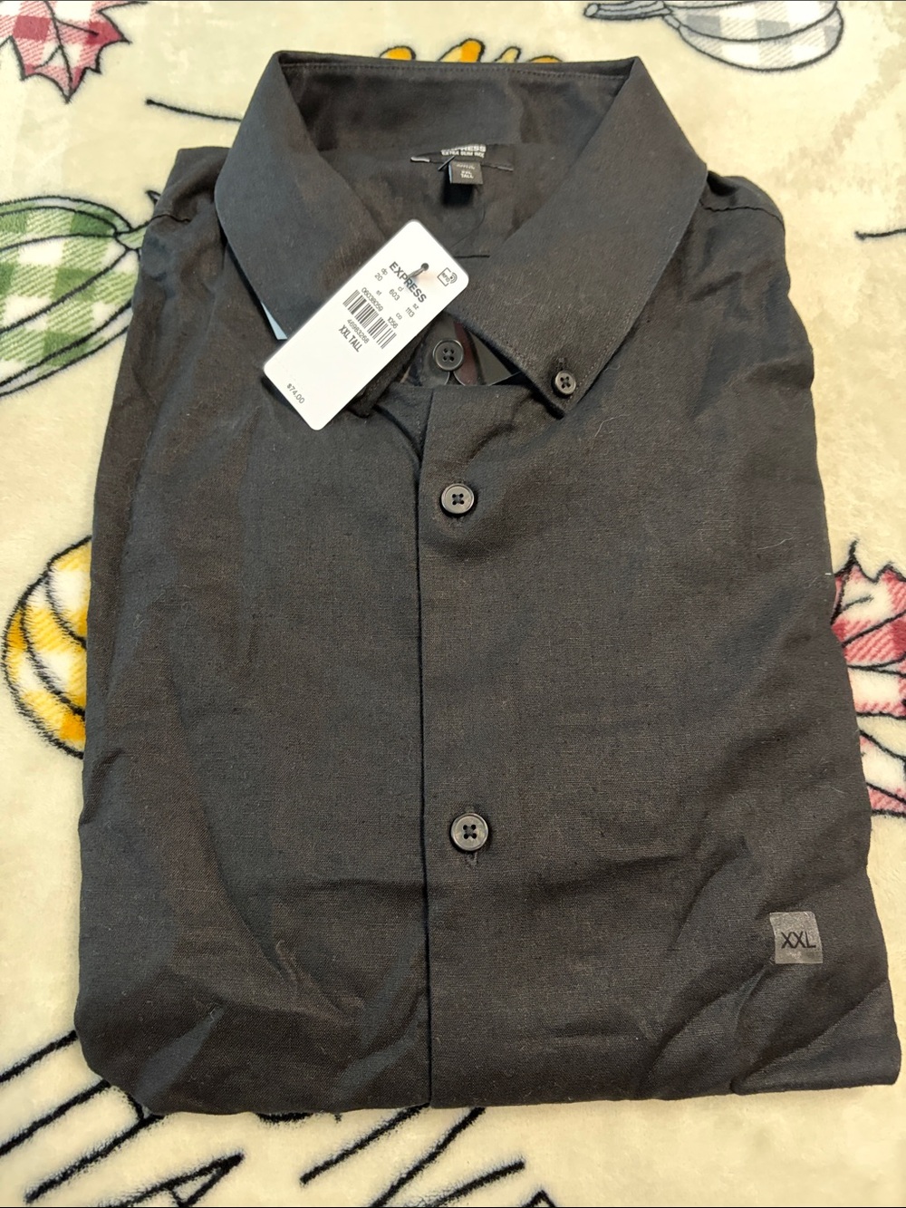 Men's Black Button-Up shirt- Size XXL tall